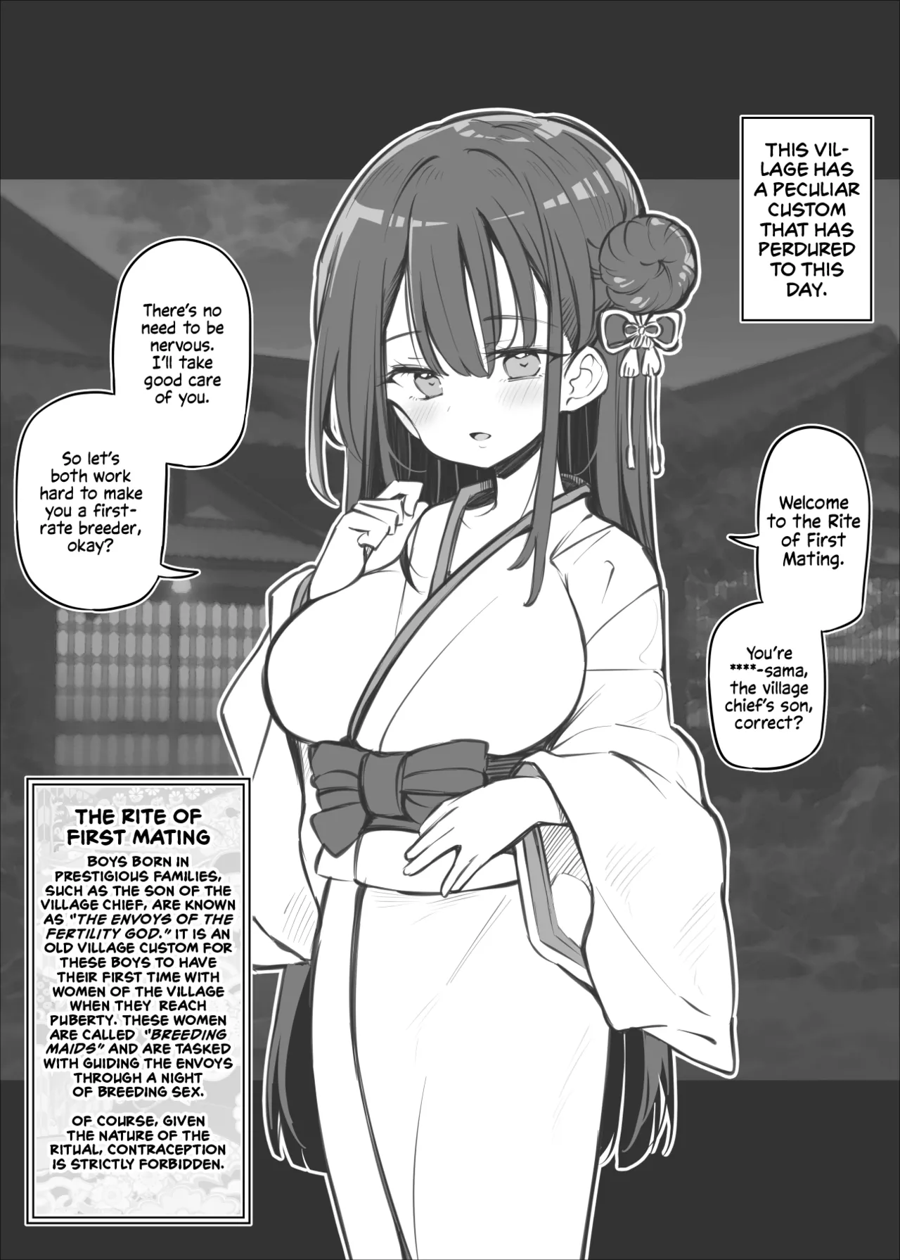 Ecchi na Fuushuu no Nokoru Mura no Hanashi ~Fudeoroshi no Gi~ | The Rite of First Mating - In the Village of Carnal Traditions page 2 full