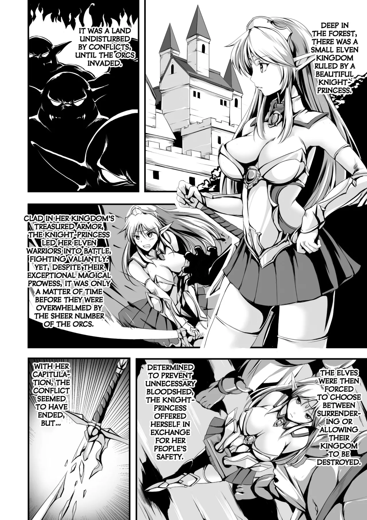 Invasion  2D Comic Magazine Shokushu Yoroi ni Zenshin o Okasare Mugen Zecchou! Vol. 4 page 1 full