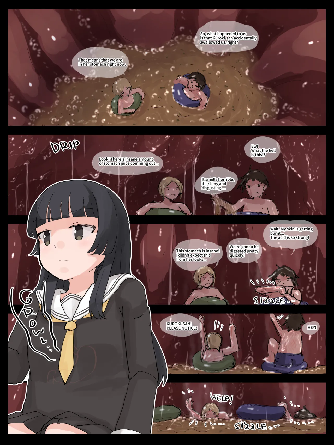 A girl who unknowingly swallowed classmates who were shrunk page 4 full