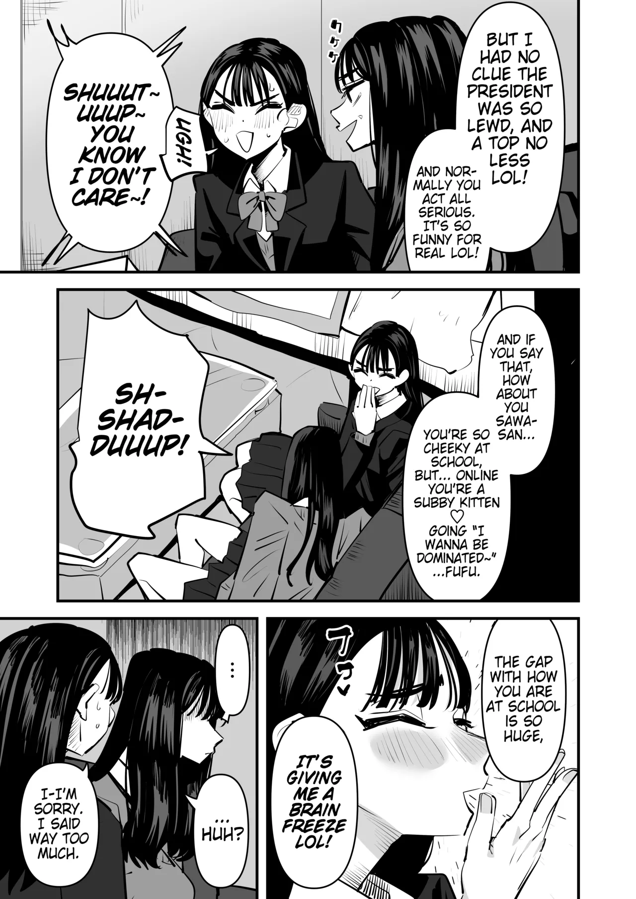 Iincho no Kuse ni Yuri Sex Chou Umakute Maji Mukatsuku | She's Crazy Good at Yuri Sex Despite Being the Student President and it Seriously Pisses Me Off page 4 full