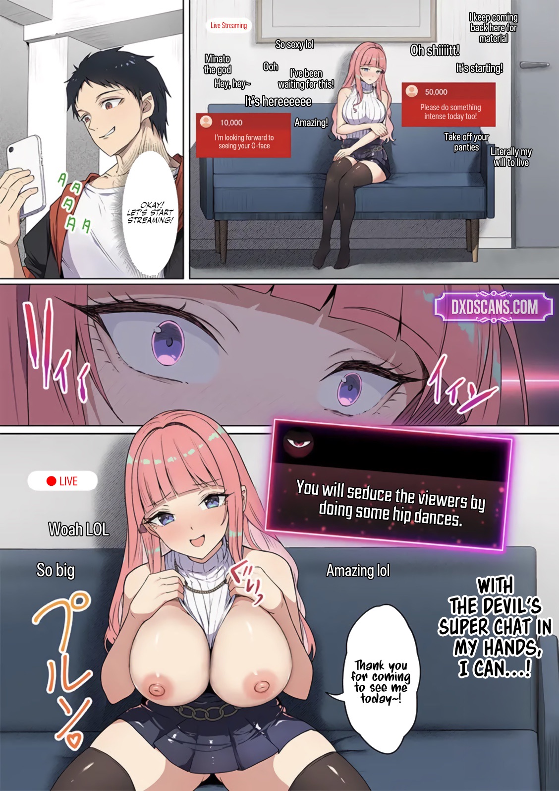 Hypnosis Superchat ~Submissive Girl's Embarrassing Live Stream~ page 3 full