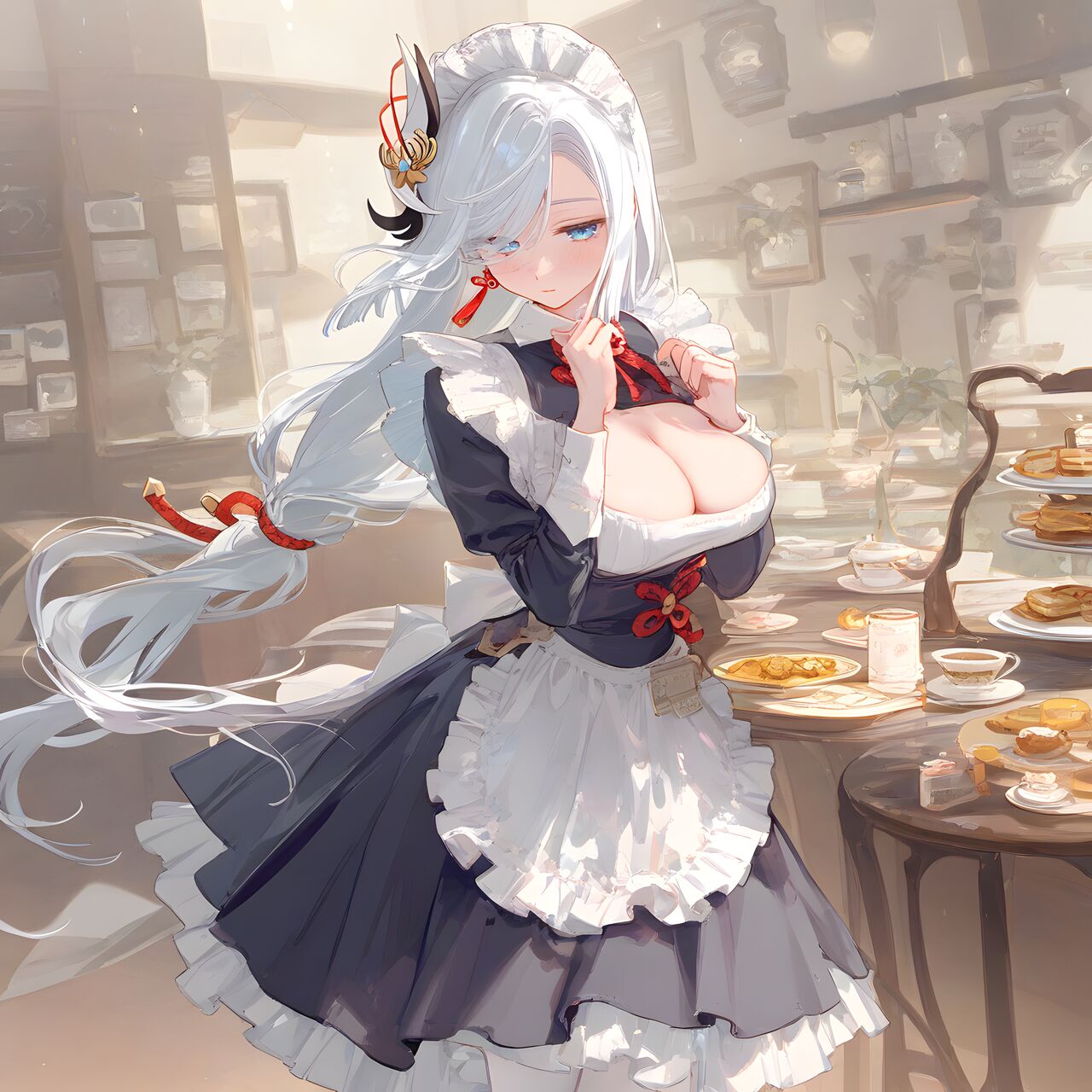 Maid uniform shenhe page 4 full