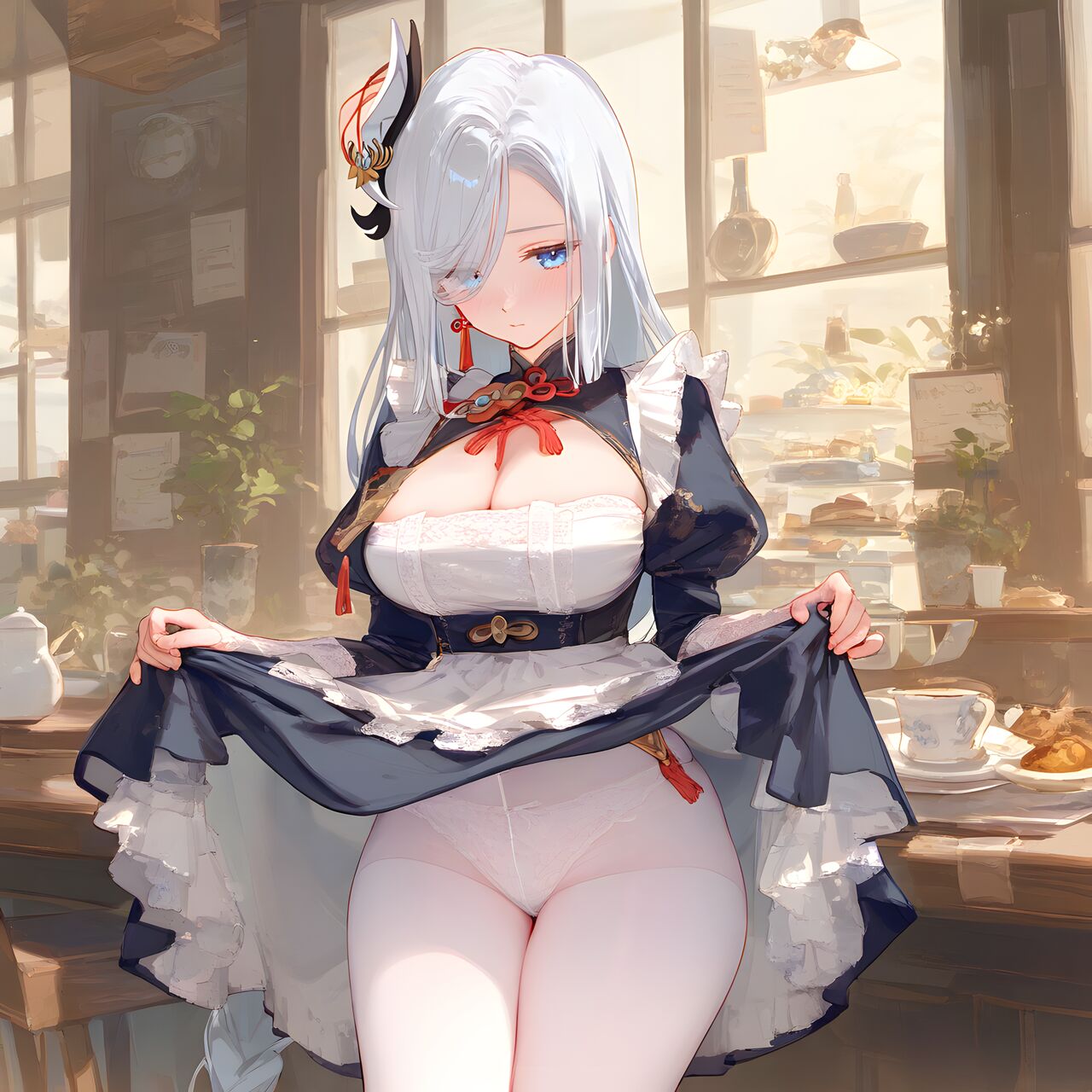 Maid uniform shenhe page 5 full