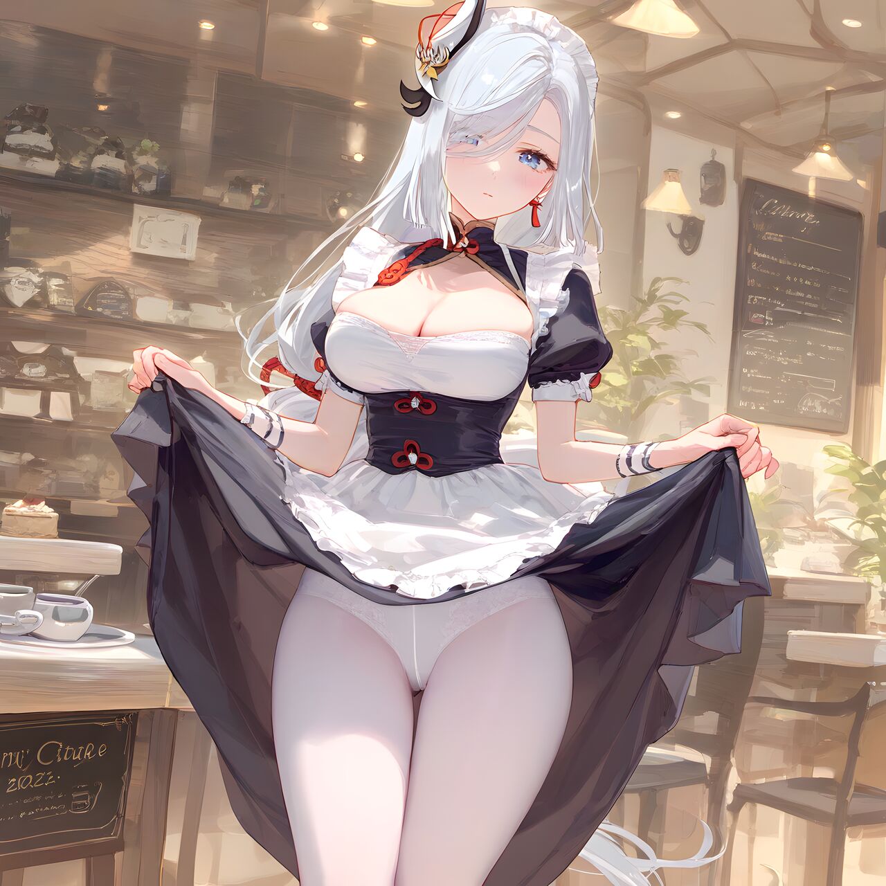 Maid uniform shenhe page 6 full