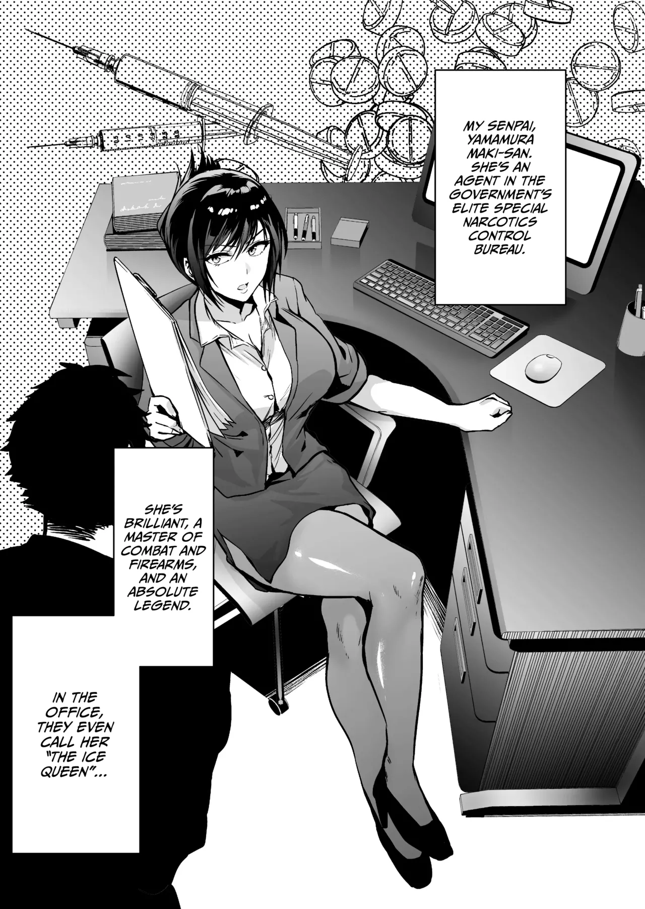 Hema Shita Boku o Kabatte Tsukamatta Senpai Onna Sousakan ga Akutou-domo ni Biyaku-zuke de Yarareru Sugata ni Kuzu Bokki page 8 full