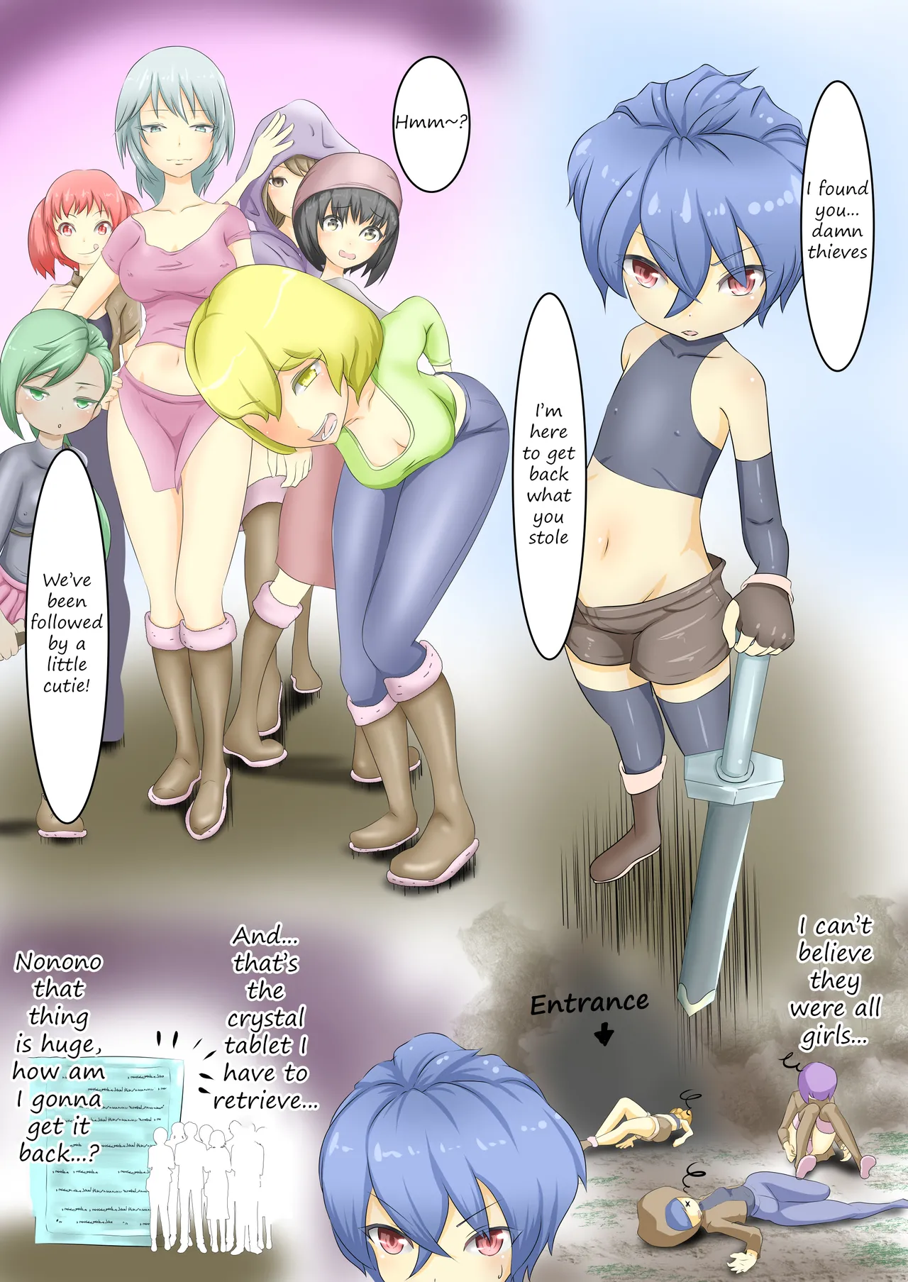 A story about a hero being defeated by a female thief page 4 full