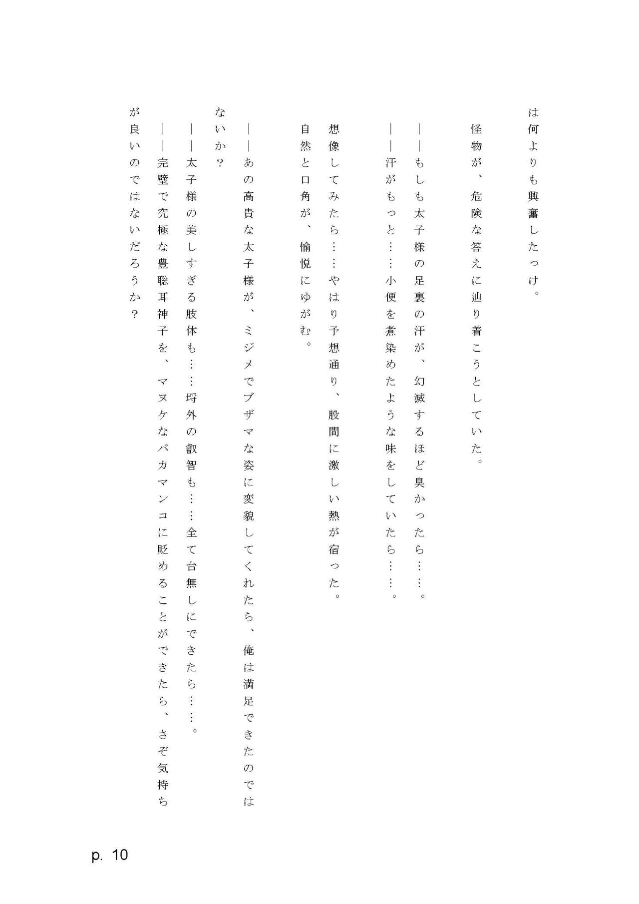 【激悪スタジオ】神子、ブザマなる変貌。【エロライトノベル】（novel）（AI使用） page 10 full