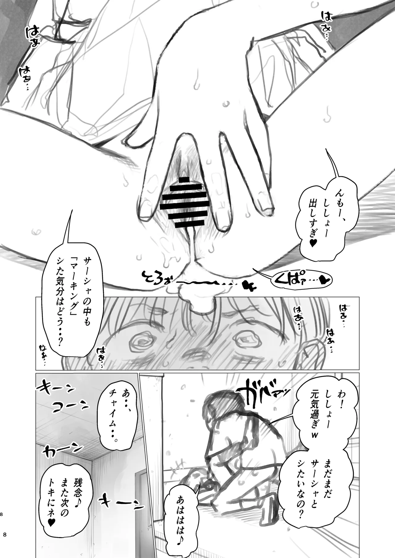 Shotaiken Ato, Osaru Mode Haicchatte Manadeshi no Yuwaku Kotowarenakunacchatta Shisho-kun. page 8 full