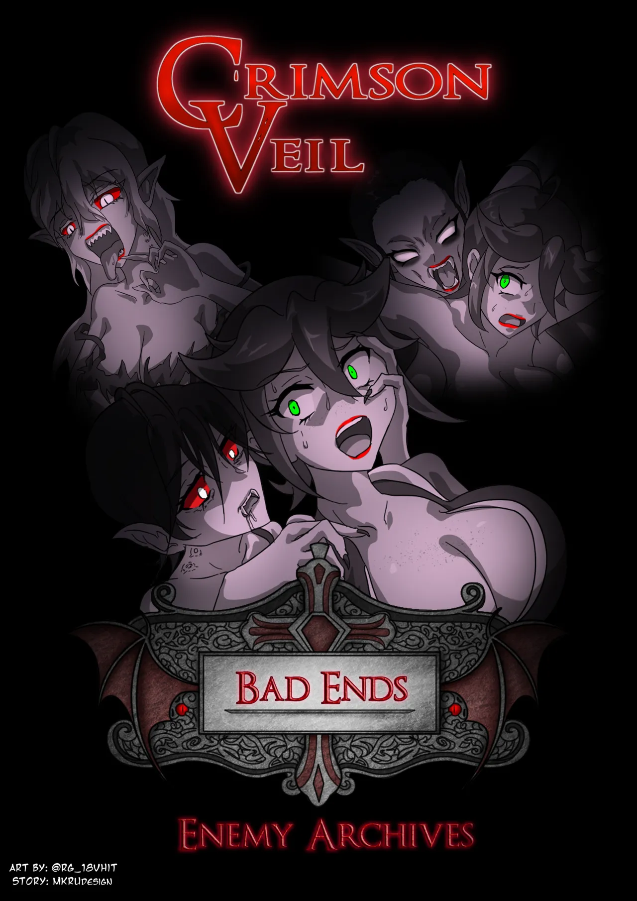 Crimson Veil Bad Ends Enemy Archives 1 page 1 full