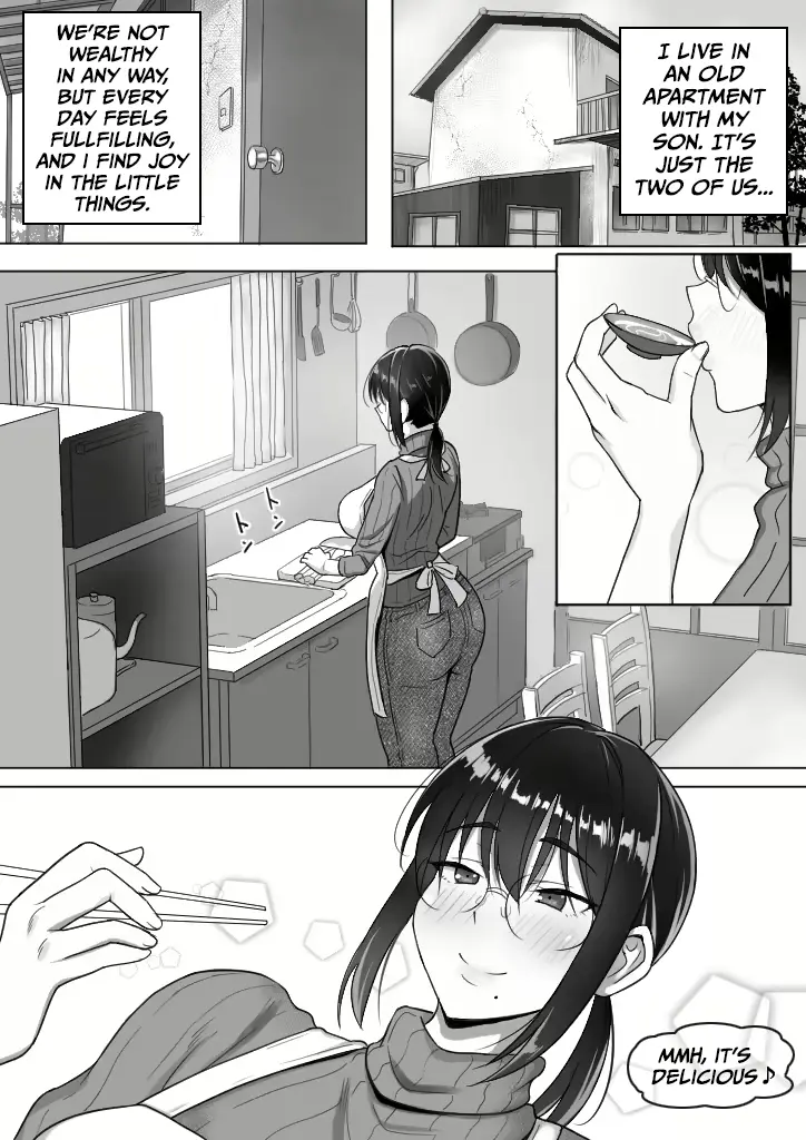 Binbou Gurashi na Boshi Katei no Oyako Koubi wa Kimochi Ii. | Mother & Son Bonding in a Poor Single-Parent Household Feels Good page 2 full
