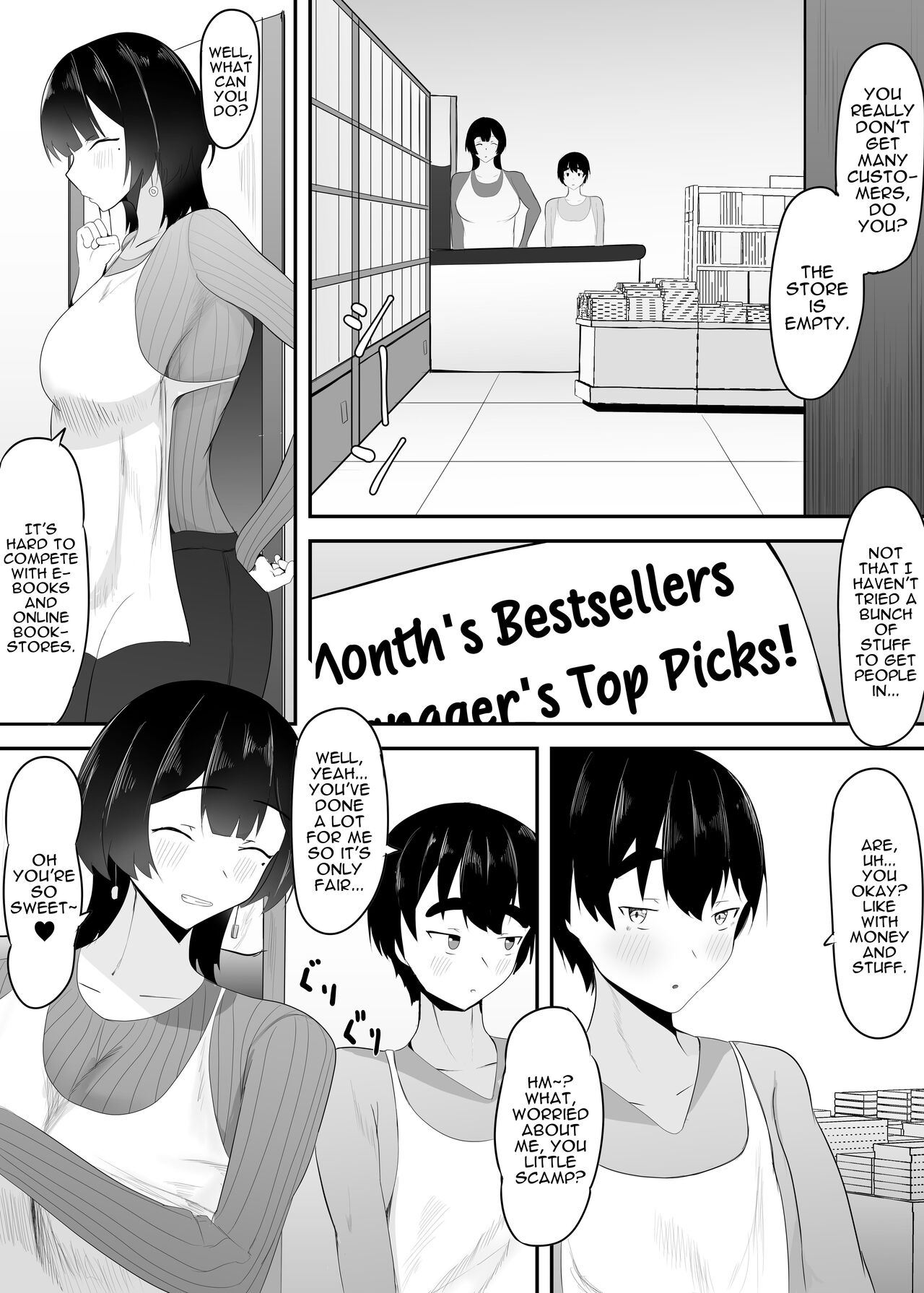 Kyonyuu Tenchou no Itazura | Busty Shop Manager's Prank page 5 full