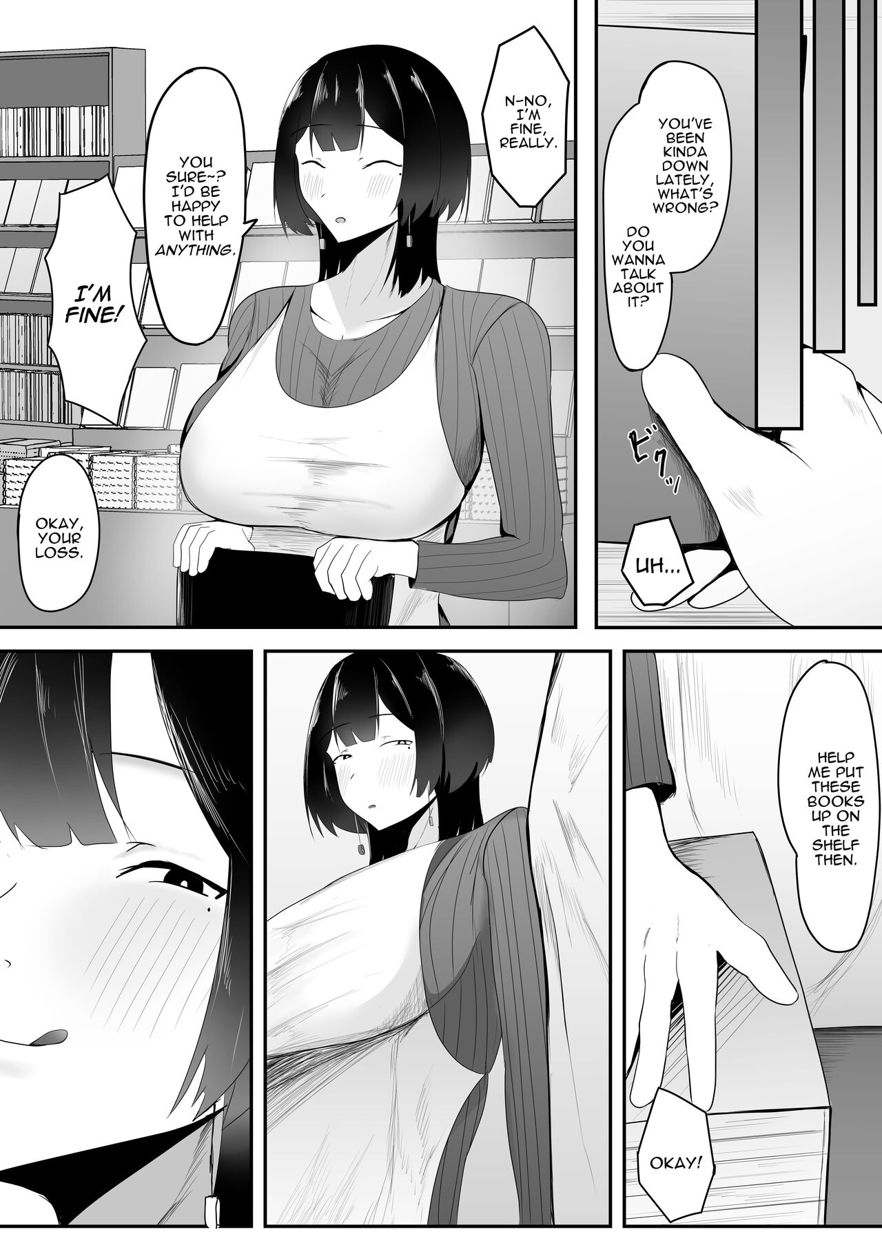 Kyonyuu Tenchou no Itazura | Busty Shop Manager's Prank page 9 full