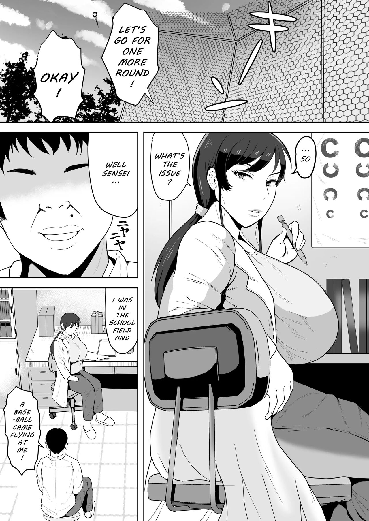 School Nurse Shinobu, 37 Years Old, K-Cup — A Mature Woman Awakening to Her Sexuality page 1 full