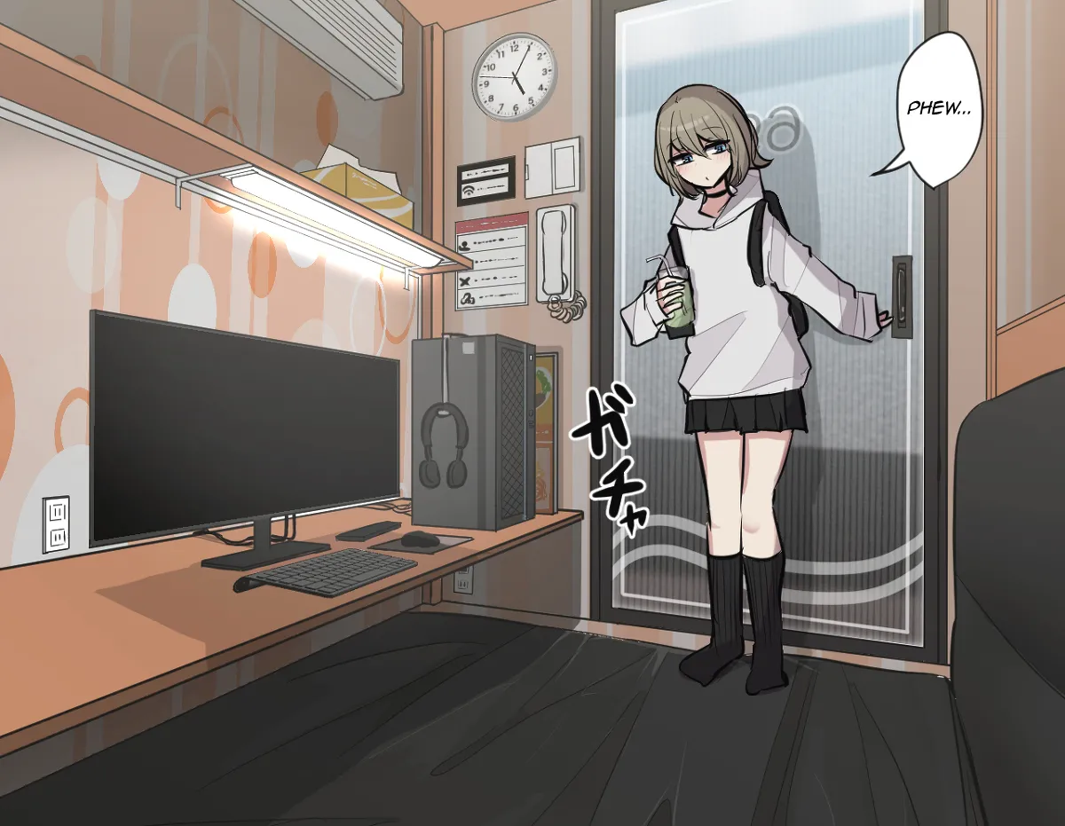 Best Friend-Chan Masturbating in an Internet Cafe page 1 full