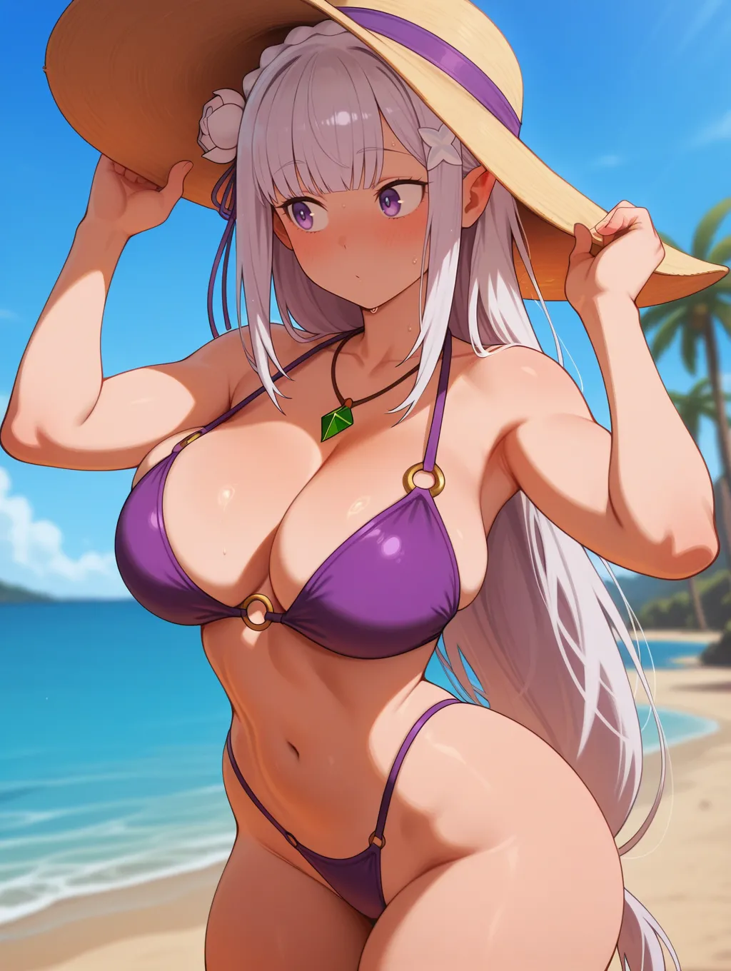 Emilia | Re:Zero kara Hajimeru Isekai Seikatsu waifuinvoker ai generated page 8 full