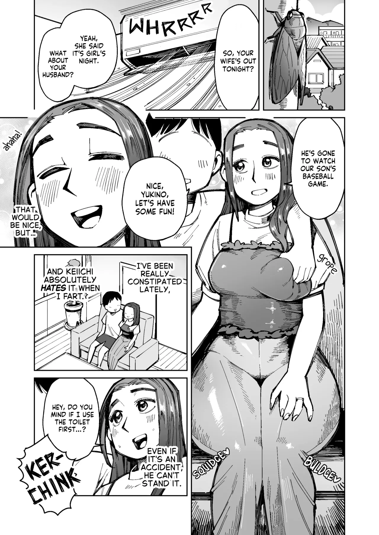 Furin ga Mitsukari Tairyou Dappun! Dekashiri Jouhin Tsuma no Matsuro | Caught in a Messy Affair! The Downfall of a Classy Big-arsed Wife page 1 full
