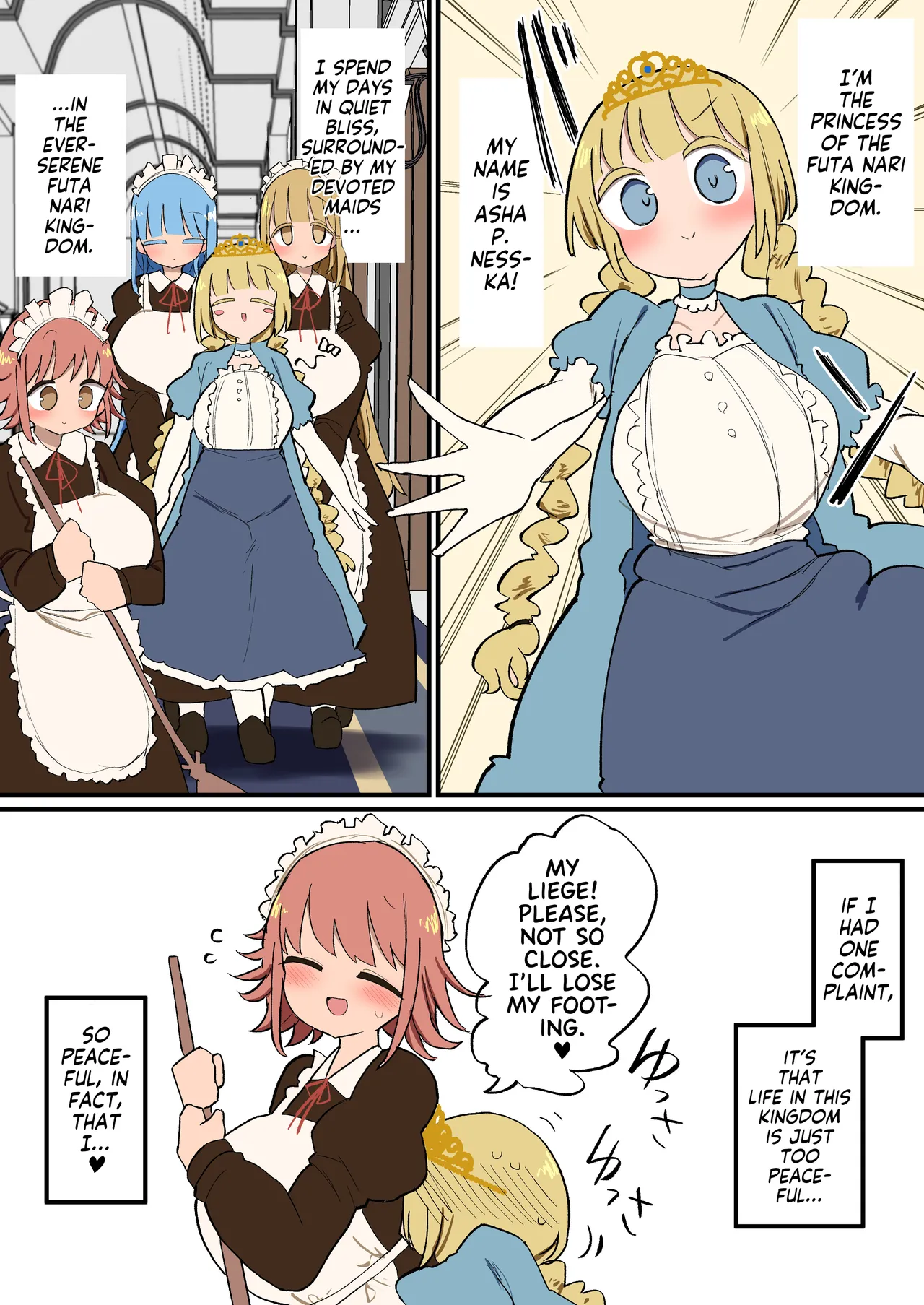 Futanari Oujo-sama no Seiyoku Hassan Maid Harem Sex page 1 full