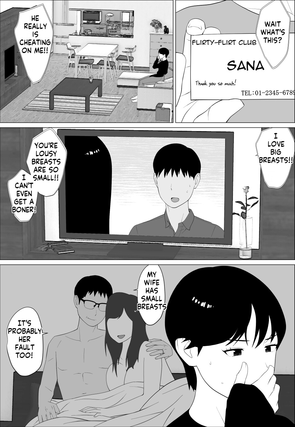 Danna to no Resu Kaishou no Tameni Toukyou Shita noni | Enlarged breasts to entice husband and yet... page 7 full