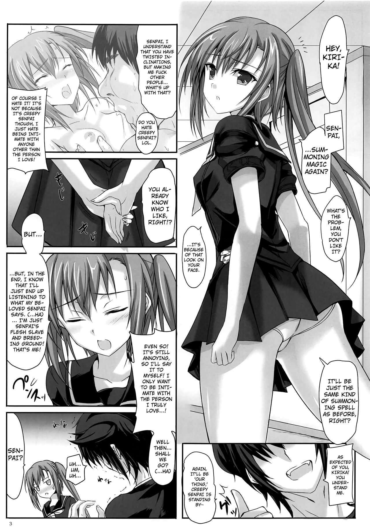 Kirika, who absolutely doesn't want to have sex with anyone other than Senpai, and the Demon Lord who wants to see such a cute kouhai in shameful ecstasy with another man's rod page 2 full