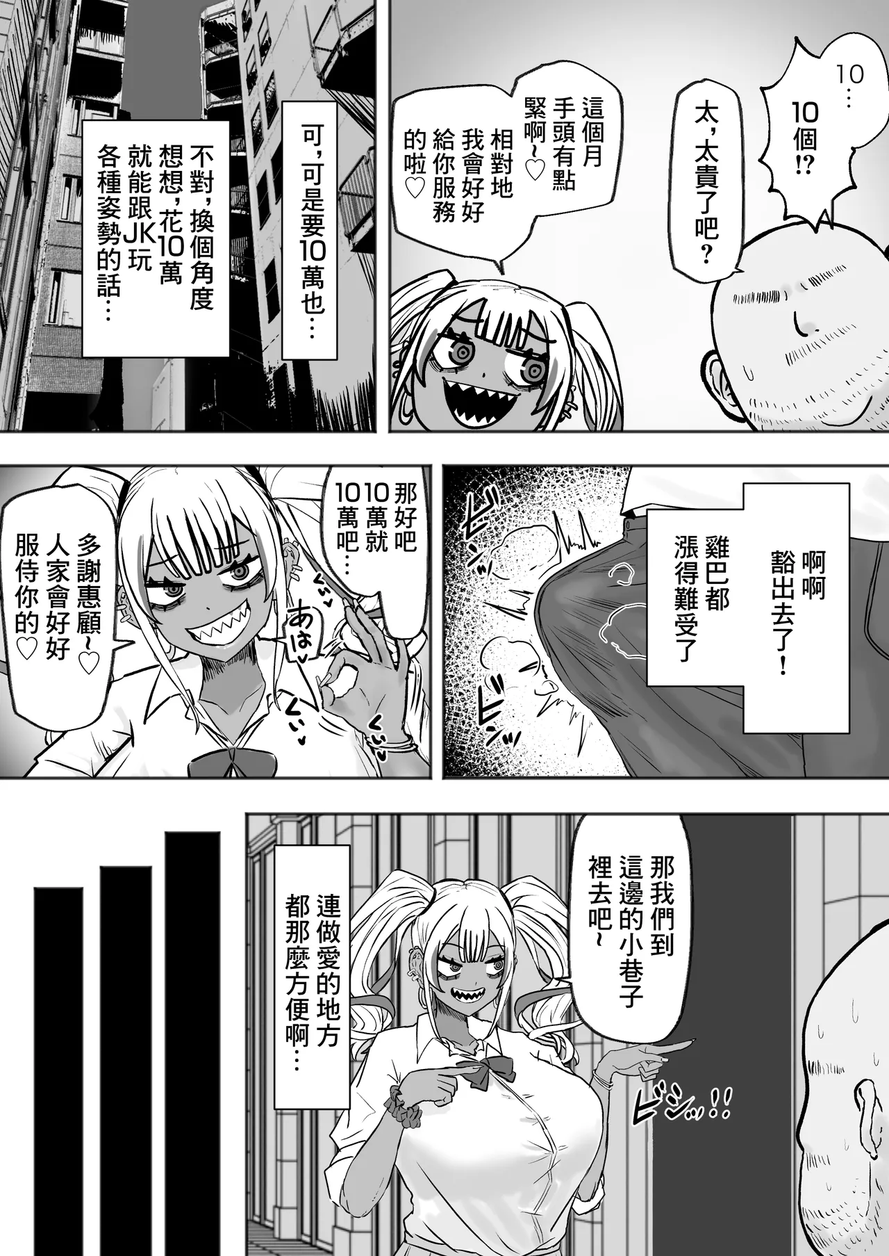 Tachinbo Kuro Gal Bitch to Dosukebe Pakopako Night | 站街黑皮辣妹碧池和淫蕩交媾之夜 page 7 full