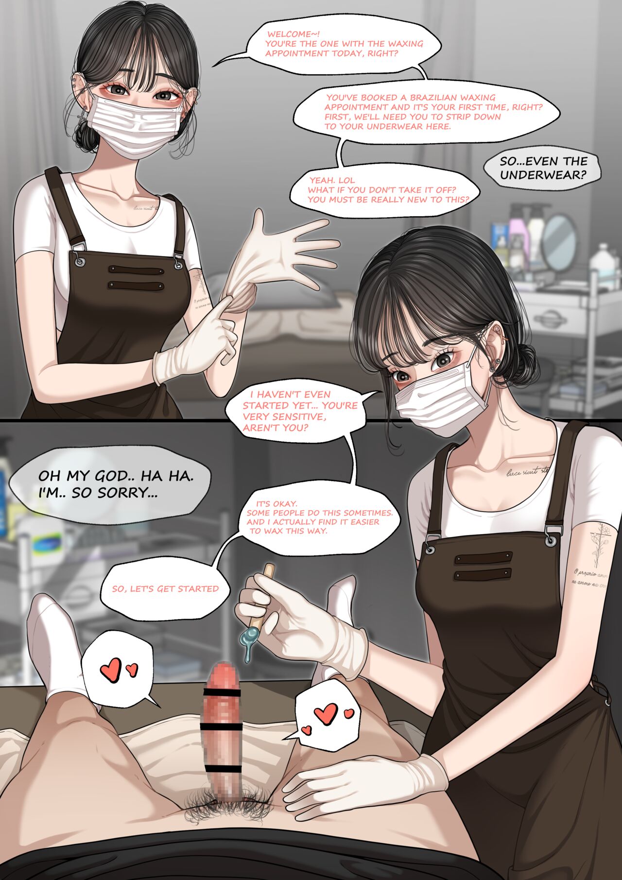 K GIRL Series - At The Waxing Shop page 1 full