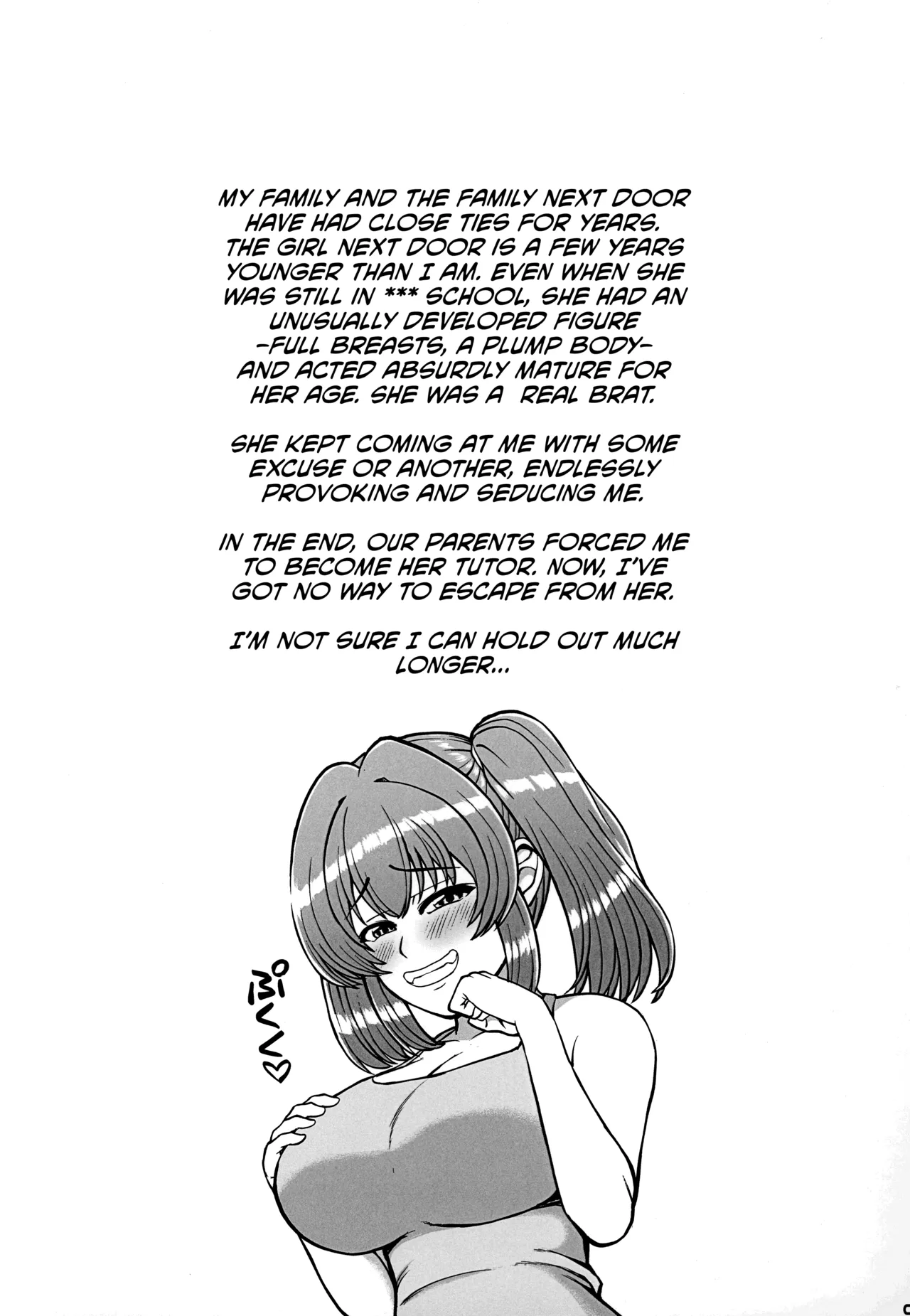 Kazokugurumi de Tsukiai no Aru Tonari no Ie no Hatsuiku shikitta Kuso Namaiki na Mesugaki ga Ore o Shitsuyou ni Chouhatsu shite kite Sorosoro Gaman Dekinai page 2 full
