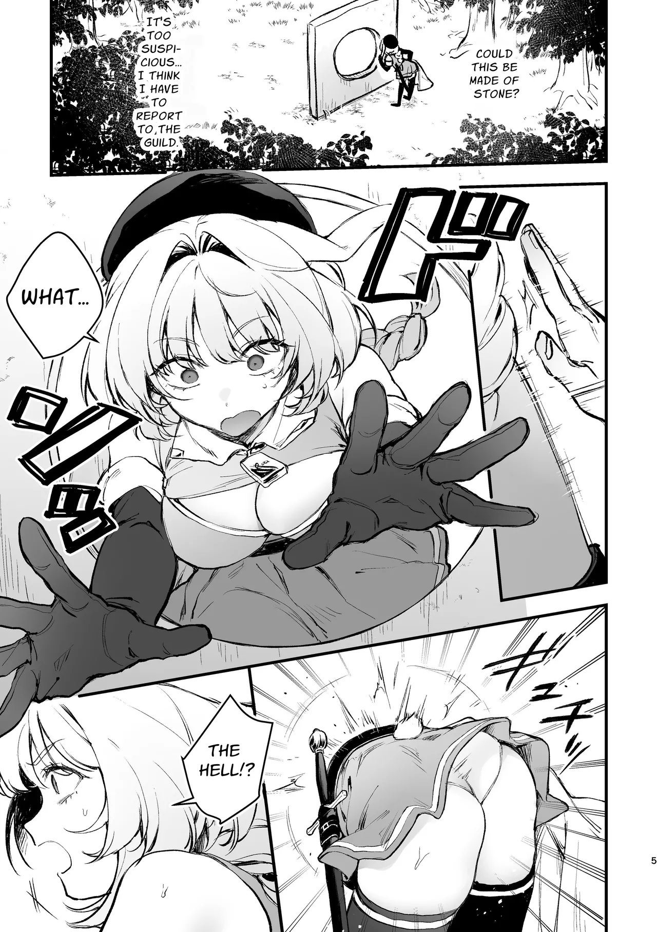 Kabeshiri Usagi Boukensha, Kusuri de Kyousei Hatsujou!? | KABESHIRI ~ass in the wall gloryhole~ Bunny Adventurer's Drug Induced Estrus page 5 full