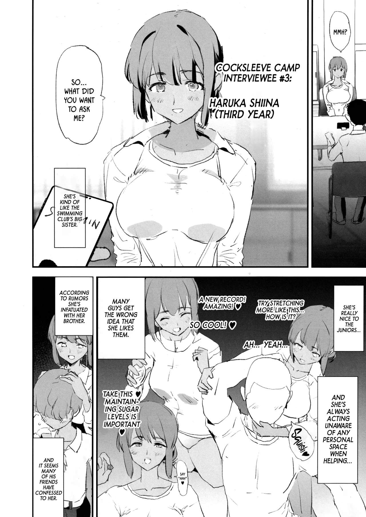 Onaho Gasshuku Saimin Dosukebe Interview Shiina Senpai | Cocksleeve Camp's Hypnosis Lewd Interview -Haruka Shiina- page 3 full