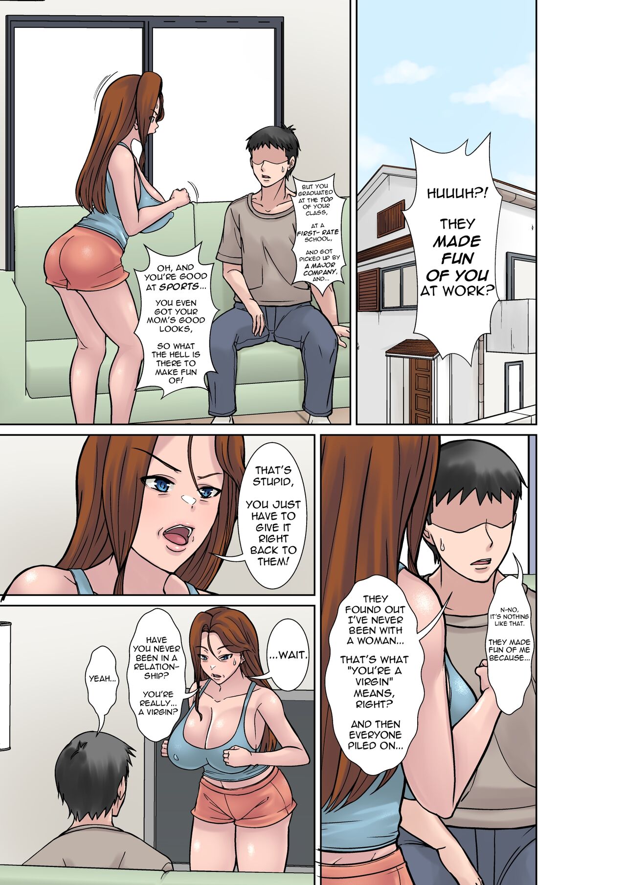 Moto Yan Mama ga Mizukara no Karada de Musuko Futari ni Hodokosu Seikyouiku! | An Ex-Delinquent Mom Gives Her Two Sons Some Sex Ed Using Her Own Body! page 9 full