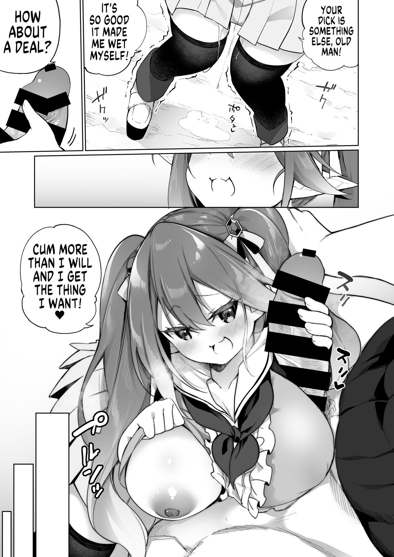 Mesugaki Elf ni Natta Don 2 Elf-ka no Kusuri part 3 | A Bandit Chief Who Turned Into a Bratty Elf Girl 2 Elvification Drug part 3 page 3 full