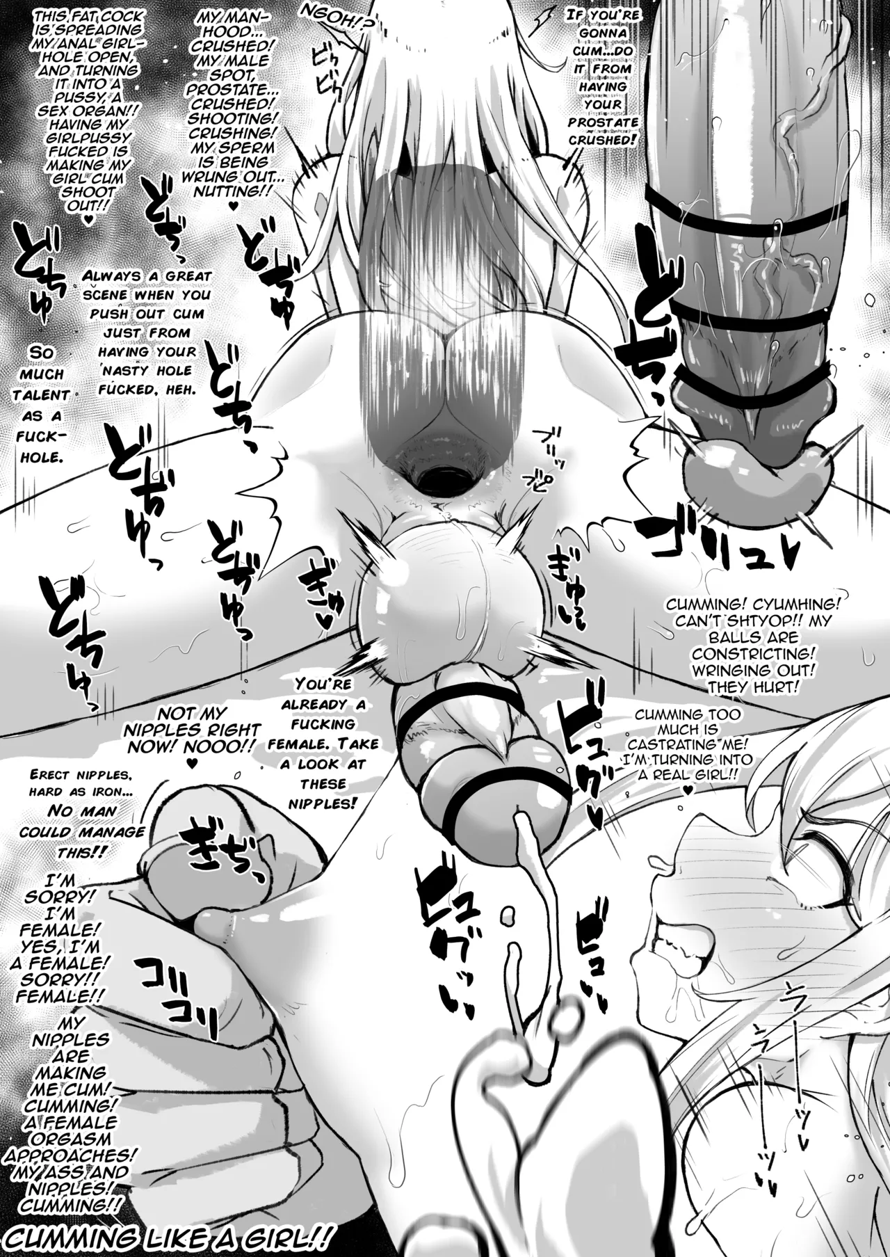 Hinnyuu Shemale to Osu Homo Koubi page 2 full