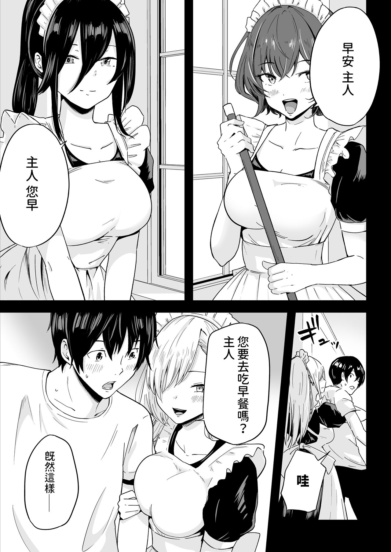 Sランク遺伝子認定されたので、優秀な子供を作るためメイドに中出しして妊娠させる話。 中文翻譯 page 4 full