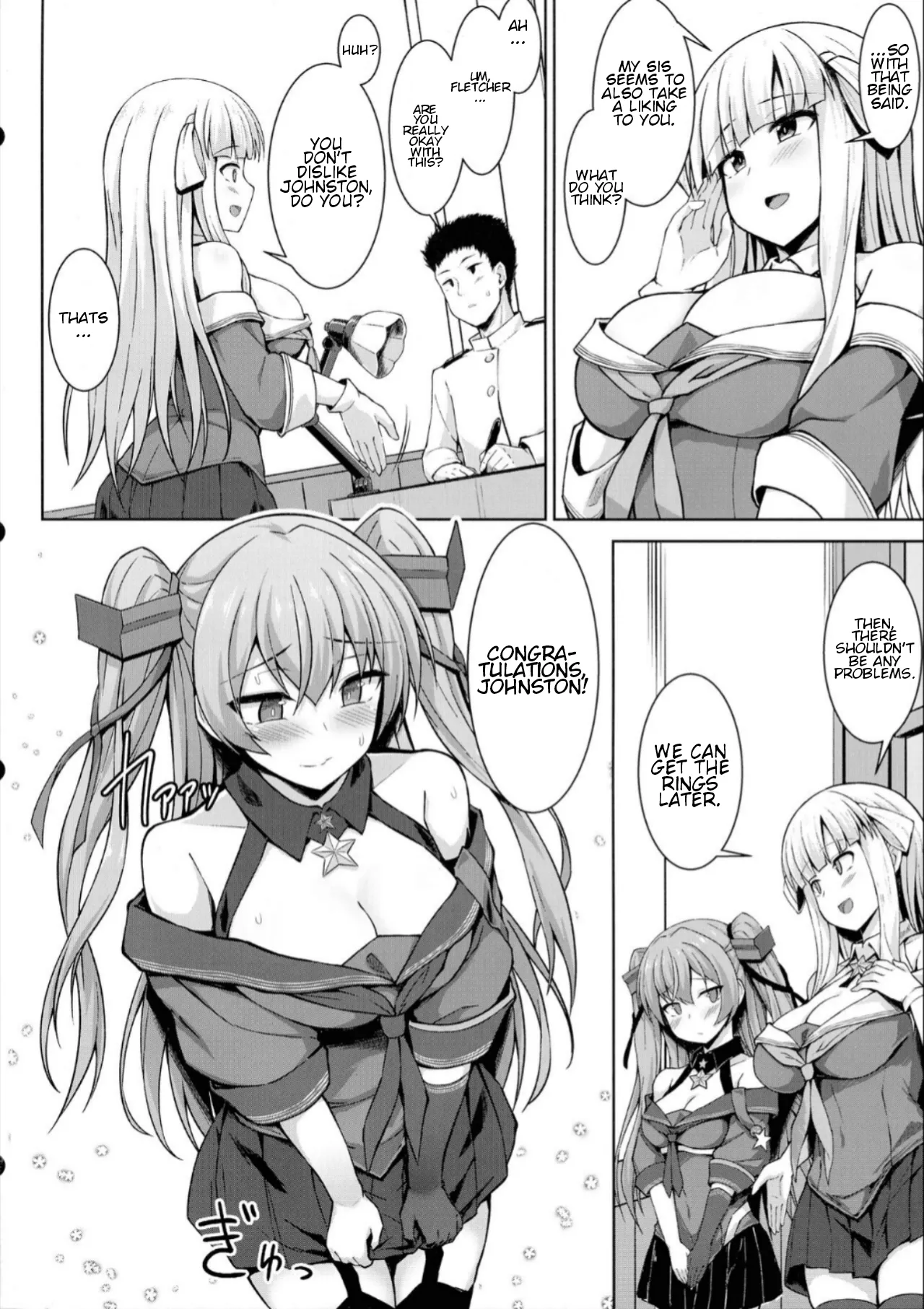 Sankyuu-chuu no Fletcher ni Johnston ga Kuwawatte Futari de Aka-chan o Ninshin suru Hon page 6 full