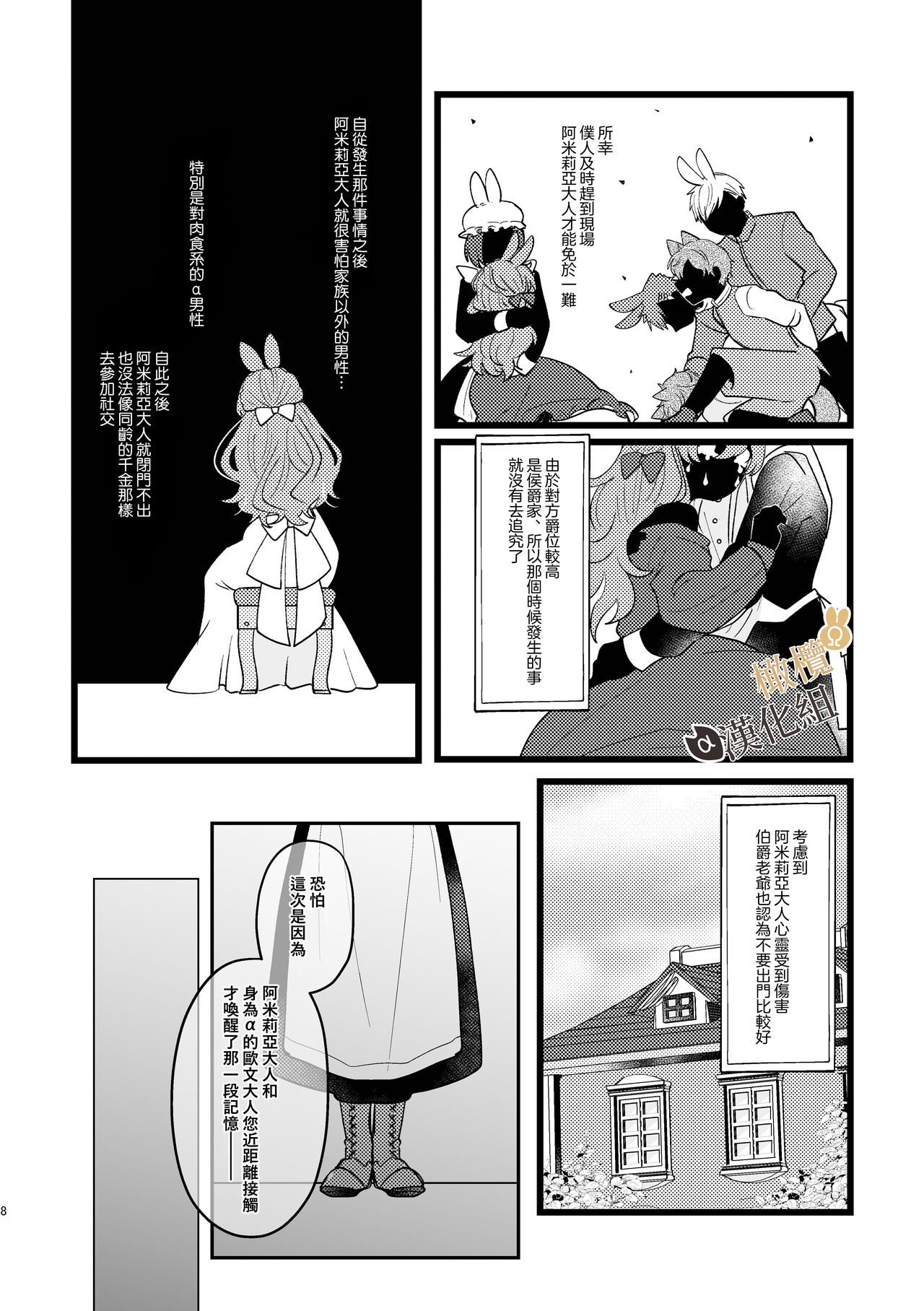 Usagi Reijou to Ookami Reisoku  | Ω兔子小姐和ɑ狼少爷 page 8 full