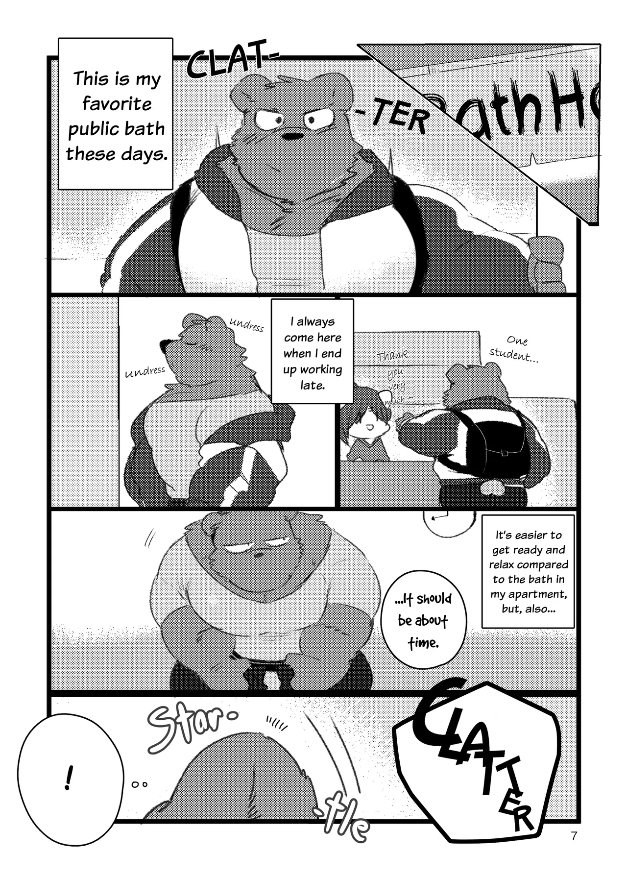 a book about getting lovey dovey with an old tiger with kansai accent in a public bathouse page 6 full