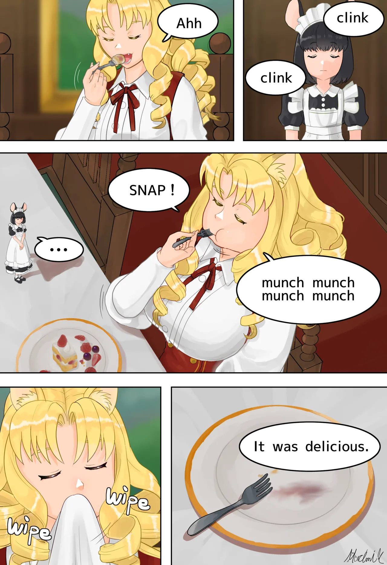 Cat girl and little mouse girl page 1 full