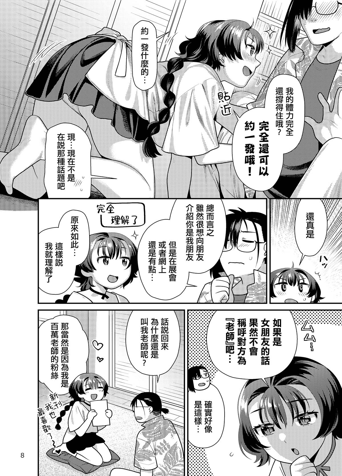 Seiyoku tsuyotsuyo Joshi wa Okute Eromangaka-san ni Gohoushi Play shitai page 8 full