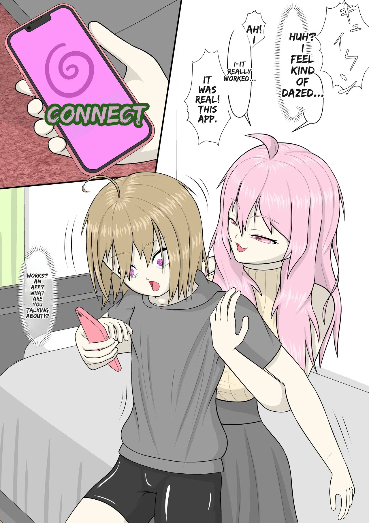 Hypnosis App With A BroCon Futanari Sister page 8 full