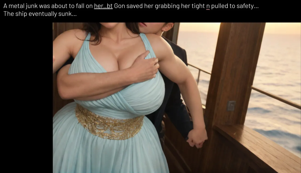 AI Generated, Stranded on Beach with arrogant girl, ENGLISH page 6 full