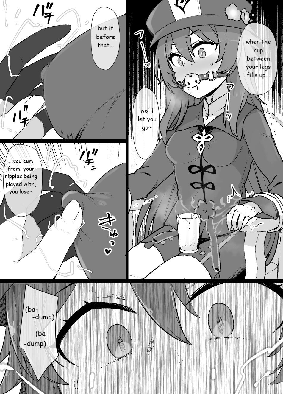 Genshin Impact Hu Tao Chikubi Zeme Manga page 2 full