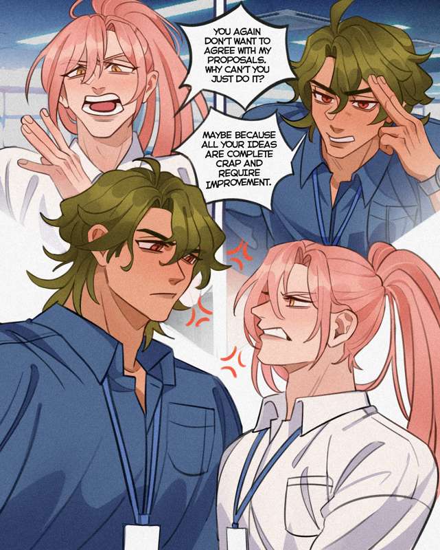 Office au Matchablossom comic page 1 full