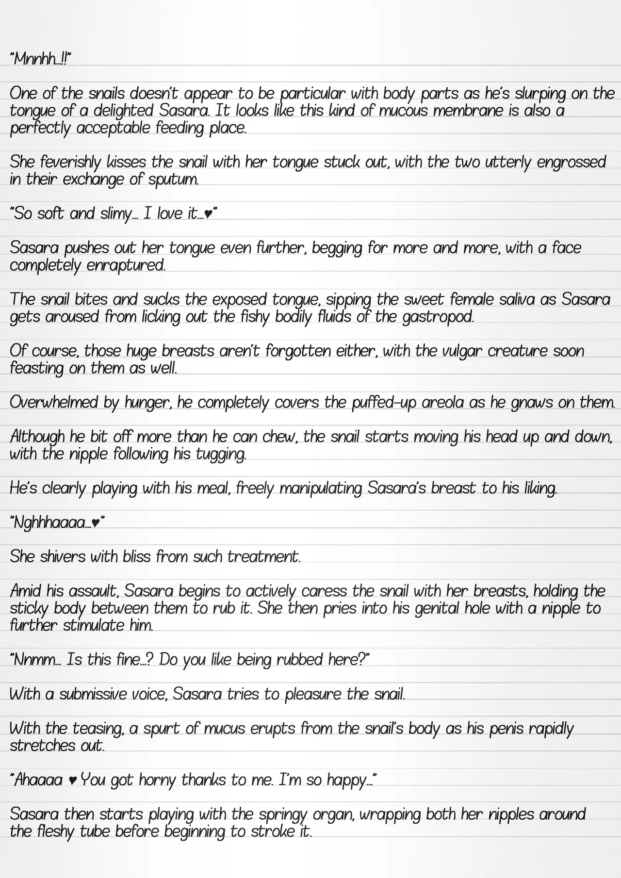 Misuke's Short Stories 23 - 3 Girls and Meat-Eating Snails page 10 full