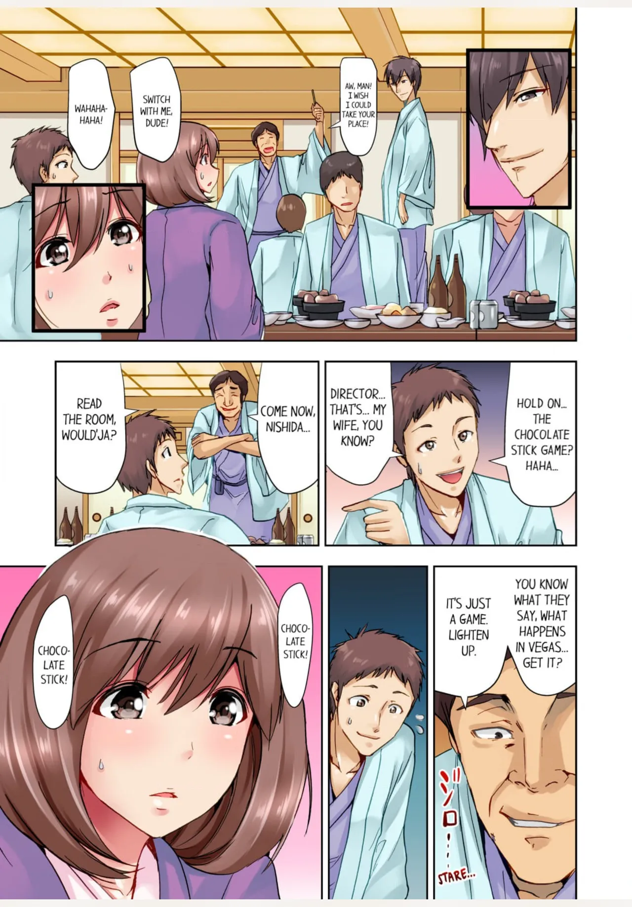 Kekkon 3-Nen Me no Tsuma wa, Shain Ryokou Chuu ni Otto no Yoko de Netorareru! 1 | Netorare With a Busty Wife on a Company Trip 1 page 10 full