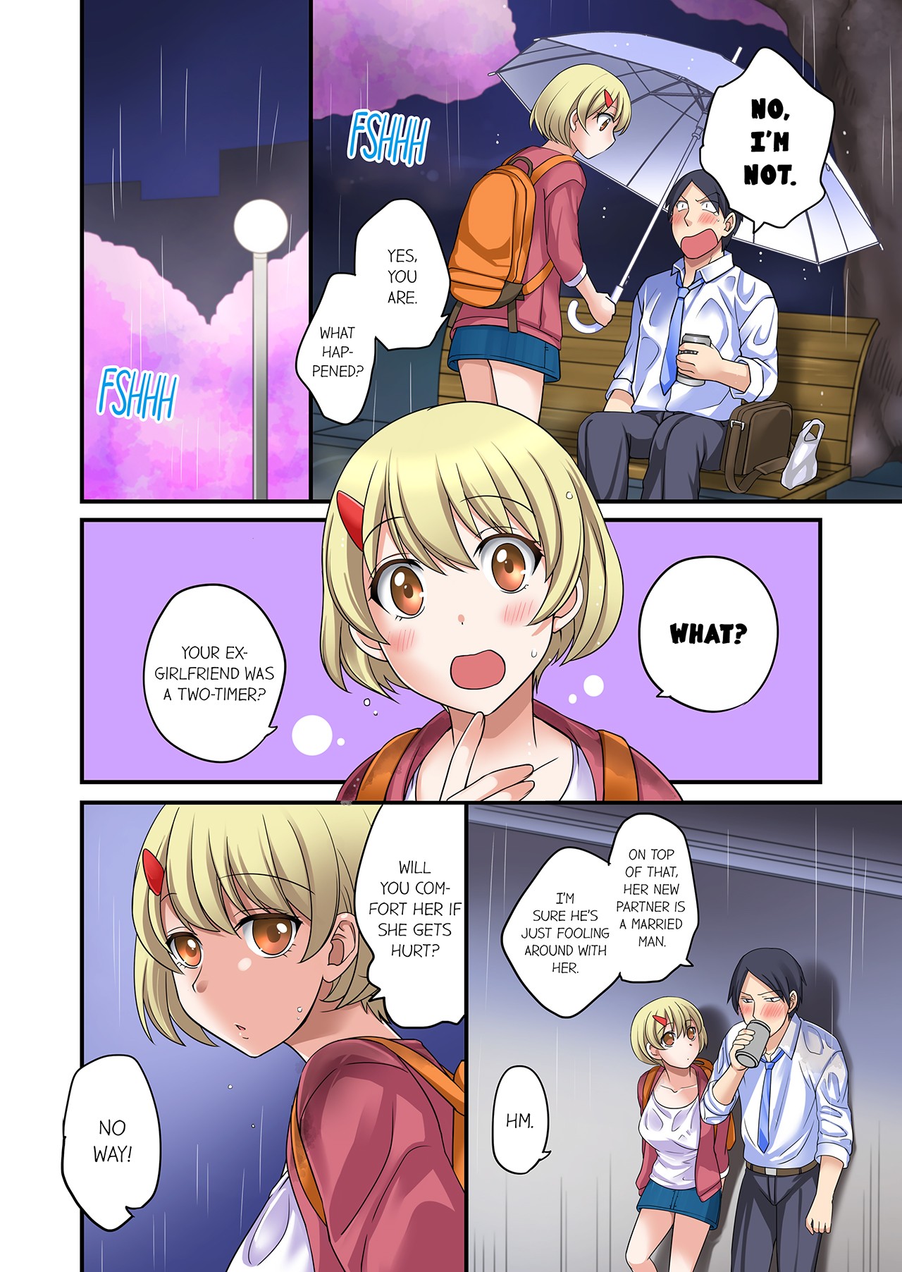Iede-chū no Honki no Bishonure SEX ~ Kondōmu ga Nakunaru made Amayadori Dekiru 1 | Having Sex with Him While Running Away From Home and Drenched - Can I Take Shelter Until You Run Out of Condoms? 1 page 4 full