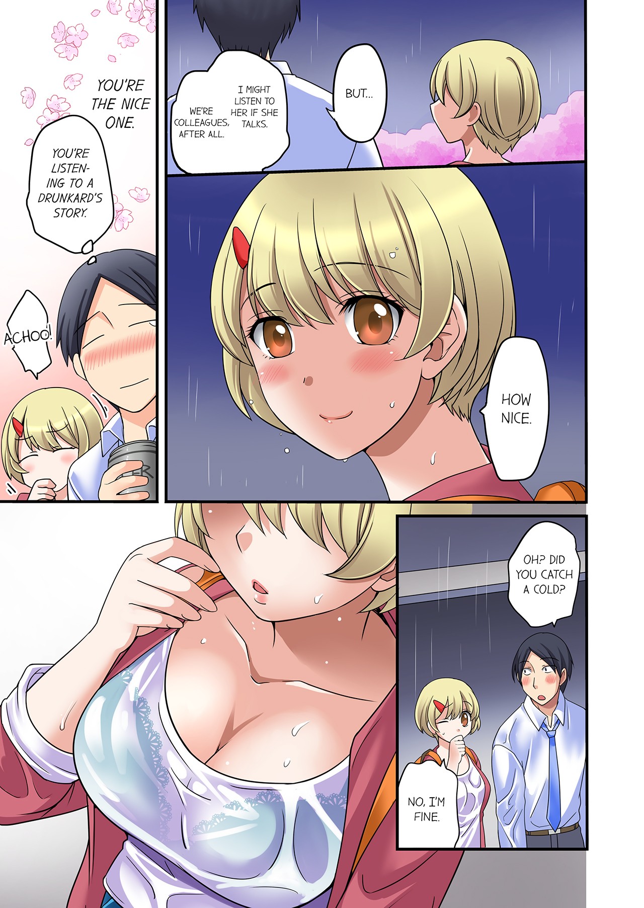 Iede-chū no Honki no Bishonure SEX ~ Kondōmu ga Nakunaru made Amayadori Dekiru 1 | Having Sex with Him While Running Away From Home and Drenched - Can I Take Shelter Until You Run Out of Condoms? 1 page 5 full