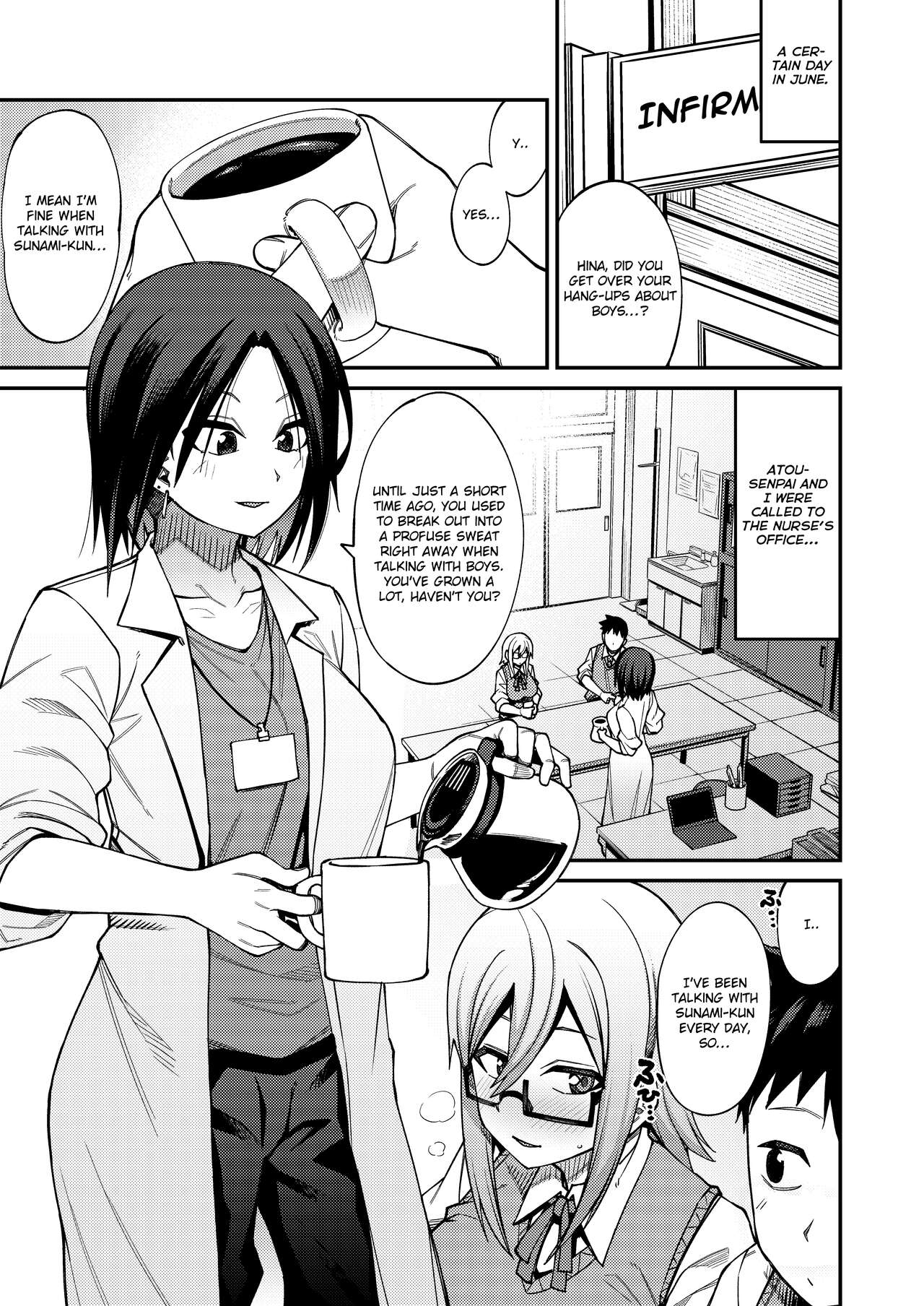Houkago Koubi Doukoukai e Youkoso!! Jimi Joshi 3nin + Hoken Kyoushi Hen | Welcome to the Afterschool Breeding Club!! 3 Plain Girls + School Nurse Arc page 3 full