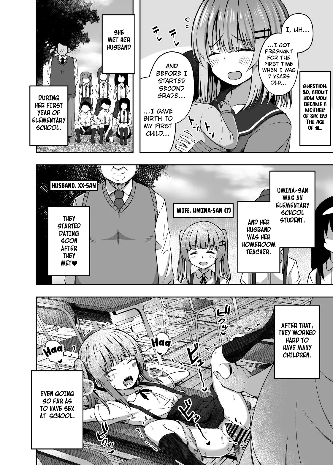 OYAKODE SHO●●SEI DE NINSHIN SHITE AKACHAN UNJAIMASHITA. - Element●ry school childbirth | My Mama and I gave Birth While I was in Elementary School! page 7 full