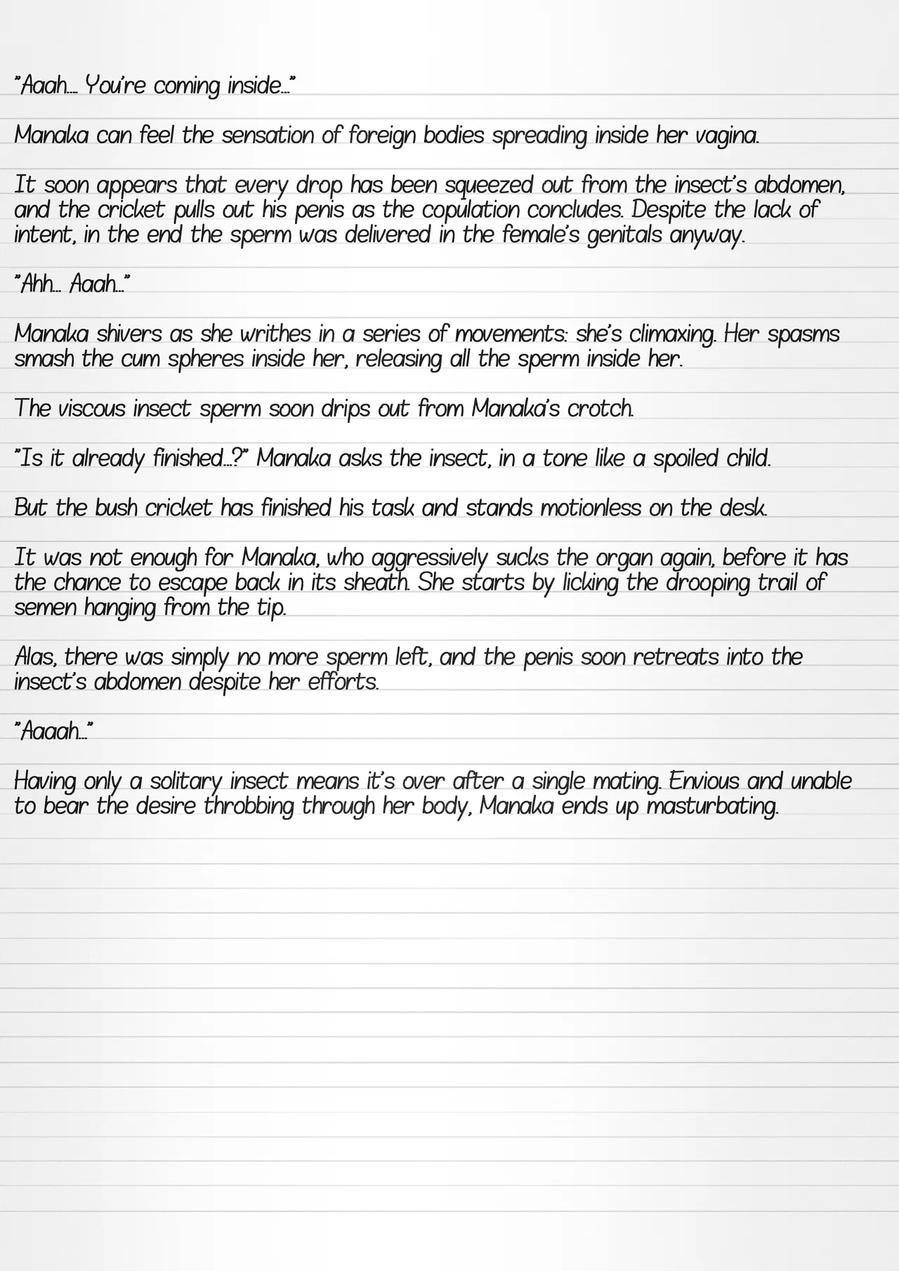 Misuke's Short Stories 21 - Manaka & A Gathering of Insects page 7 full