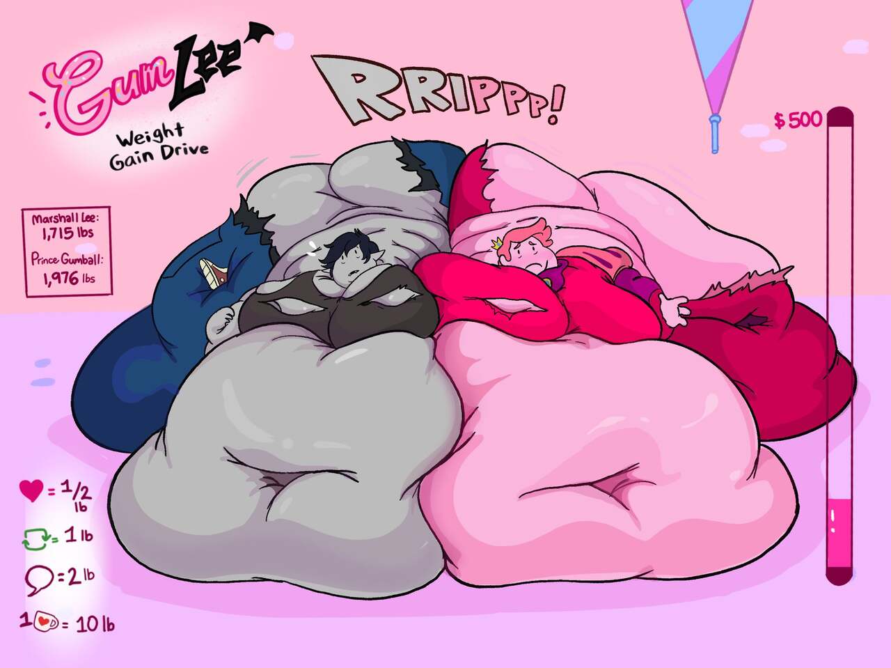 Marshall Lee and Prince Gumball Weight Gain page 6 full