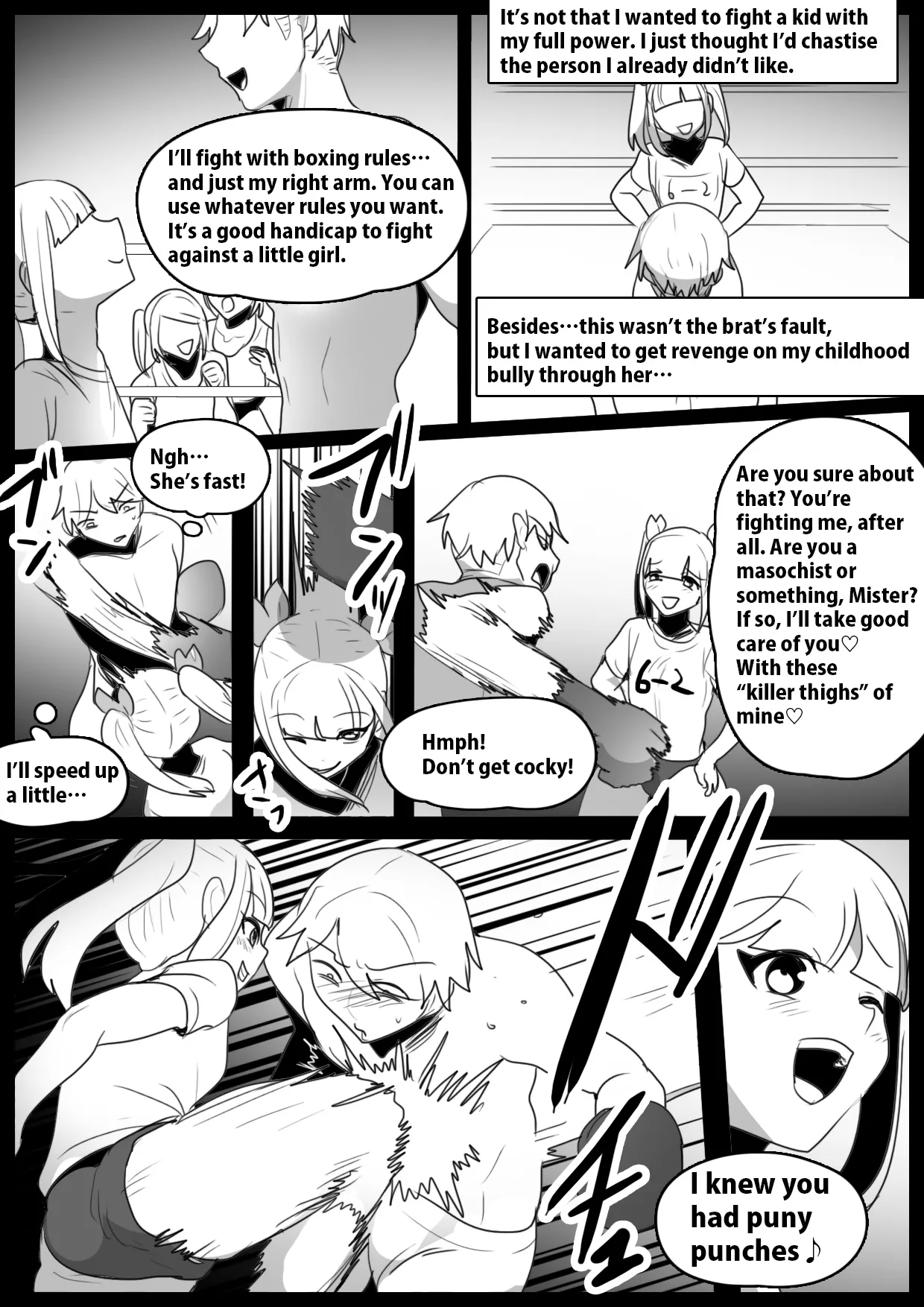 生意気なメ○ガキに返り討ちにされた挙げ句、女には勝てないという事を身体に叩き込まれ、完全敗北した男の話。 page 8 full